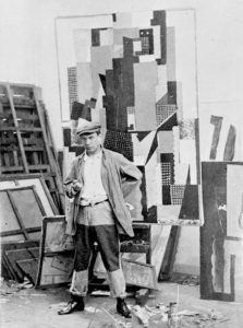 Pablo Picasso in his studio in the Rue Schoelcher 0